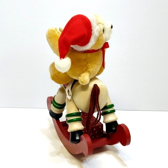 House Of Lloyd Rocking Horse Bear Musical Santa Claus Is Coming To Town See Vid. - Picture 6 of 14